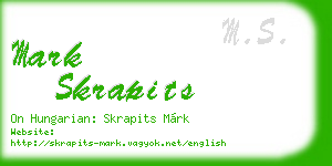mark skrapits business card